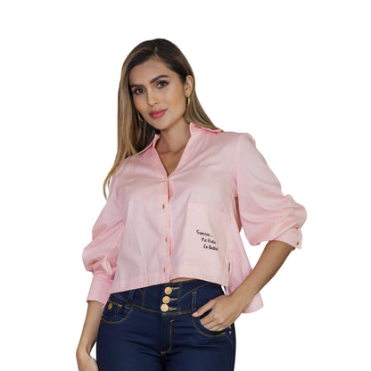 Blusa Camisera de Popelina