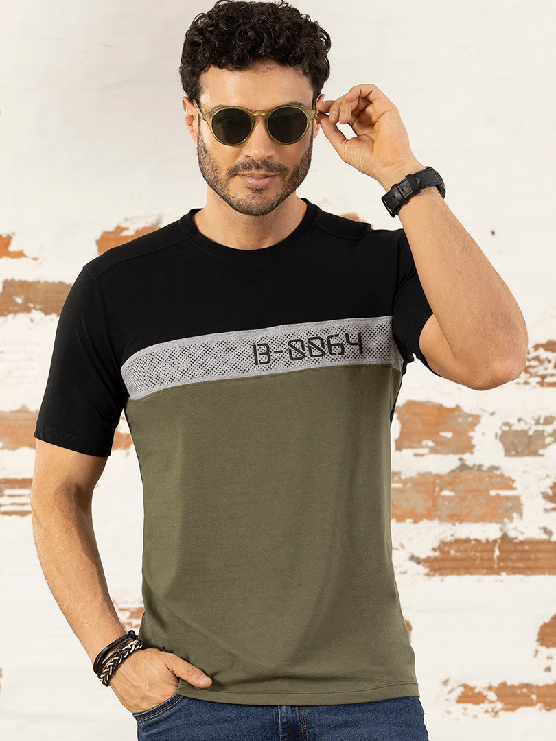 Camiseta Estampada Negro para Hombre