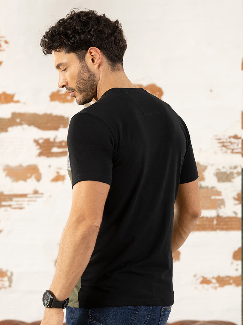 Camiseta Estampada Negro para Hombre