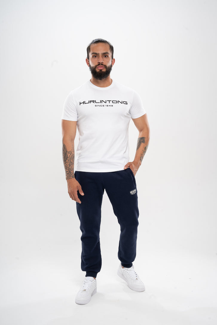 Camiseta Estampada Slim Fit de Algodón Blanco para Hombre