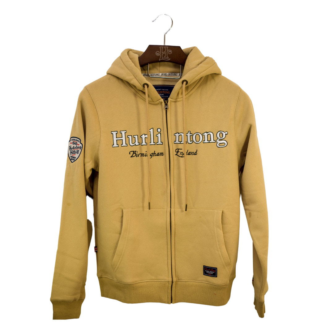 Chaqueta Hoodie de Algodón Camel para Hombre