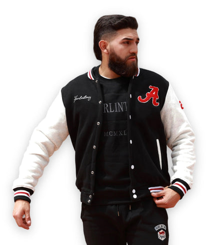 Chaqueta Varsity Negro para Hombre