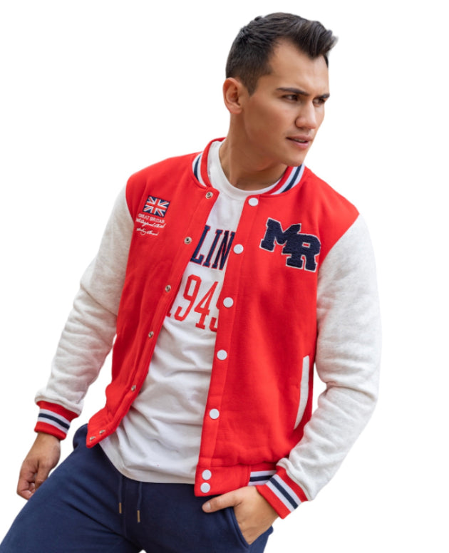 Chaqueta Varsity Rojo para Hombre