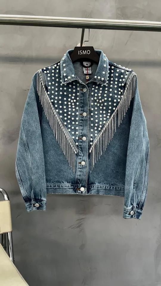 Chaqueta con Adornos Denim para Mujer