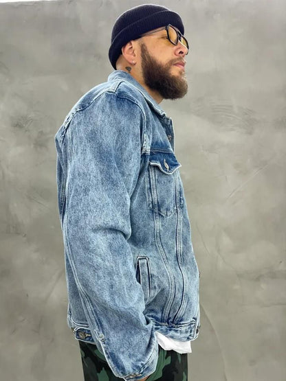 Chaqueta Clásica de Jeans Azul para Hombre