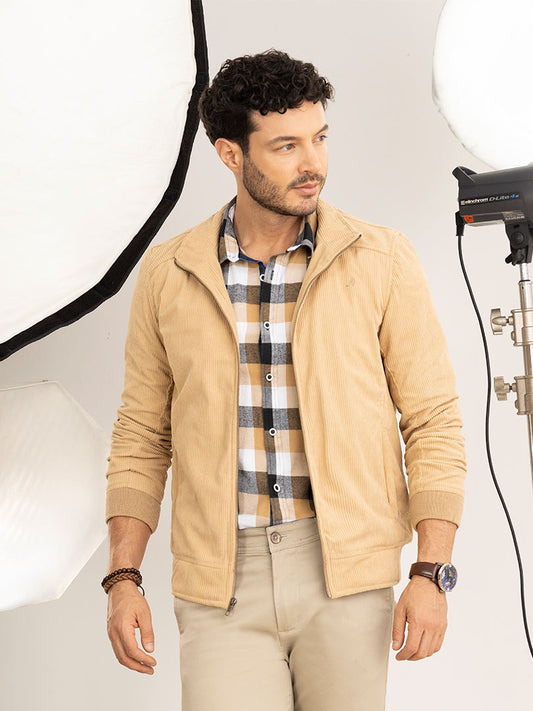 Chaqueta de Pana Beige para Hombre