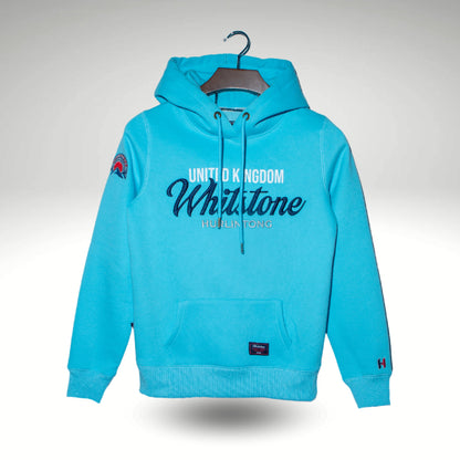 Hoodie Algodón Perchado Aquamarina para Mujer