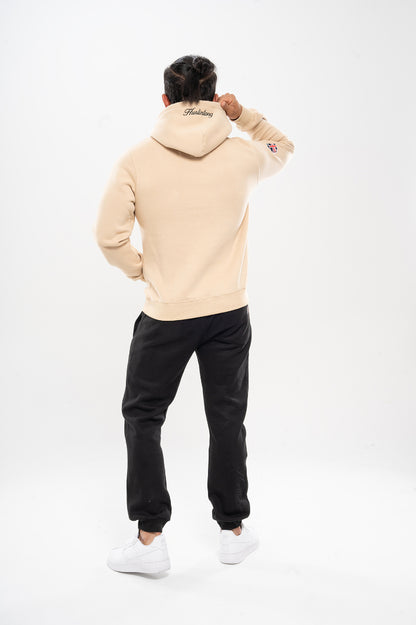 Hoodie Algodón Perchado Camel para Hombre