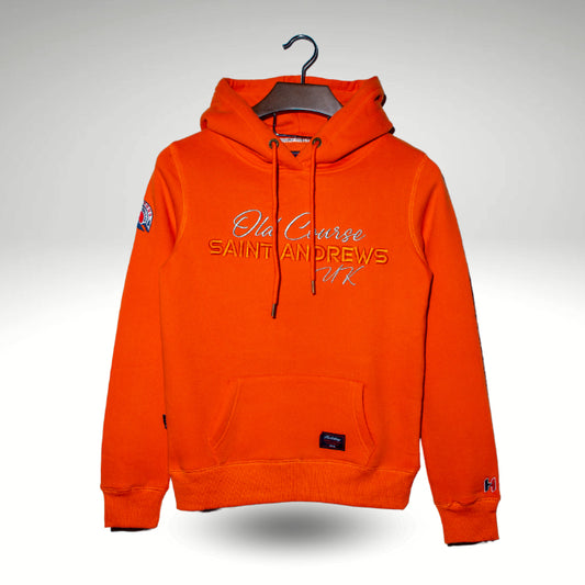 Hoodie Algodón Perchado Naranja para Mujer