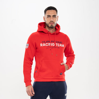 Hoodie Algodón Perchado Rojo para Hombre