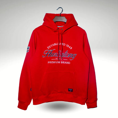 Hoodie Algodón Perchado Rojo para Hombre