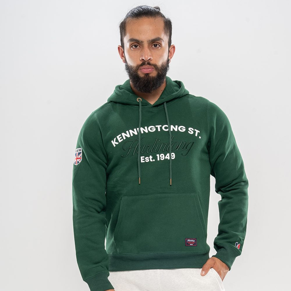 Hoodie Algodón Perchado Verde para Hombre