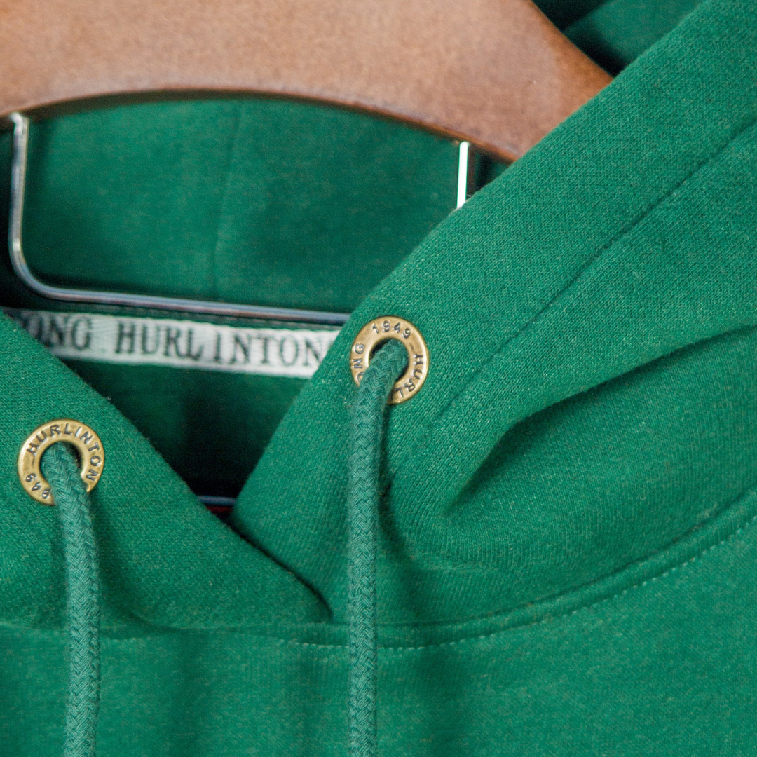 Hoodie Algodón Perchado Verde para Hombre