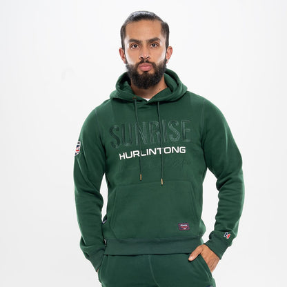 Hoodie Algodón Perchado Verde para Hombre