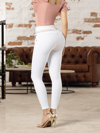 Jean Push Up Blanco para Mujer