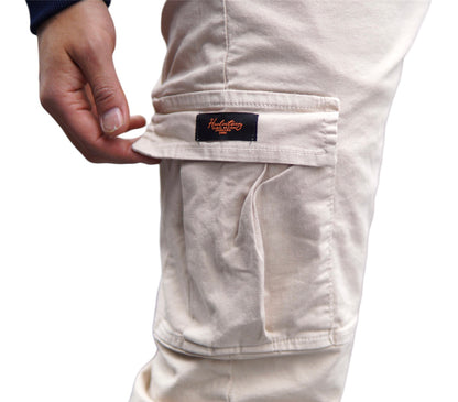 Jogger Cargo Drill Beige Claro para Hombre