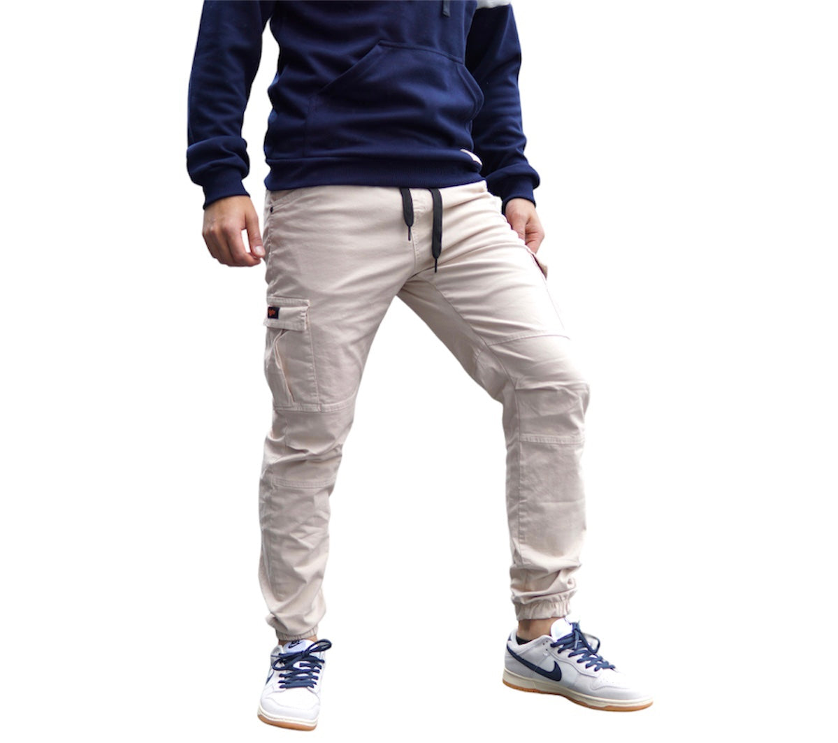 Jogger Cargo Drill Beige Claro para Hombre