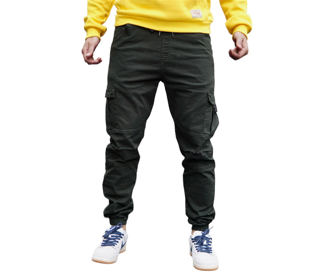 Jogger Cargo Drill Verde Militar para Hombre