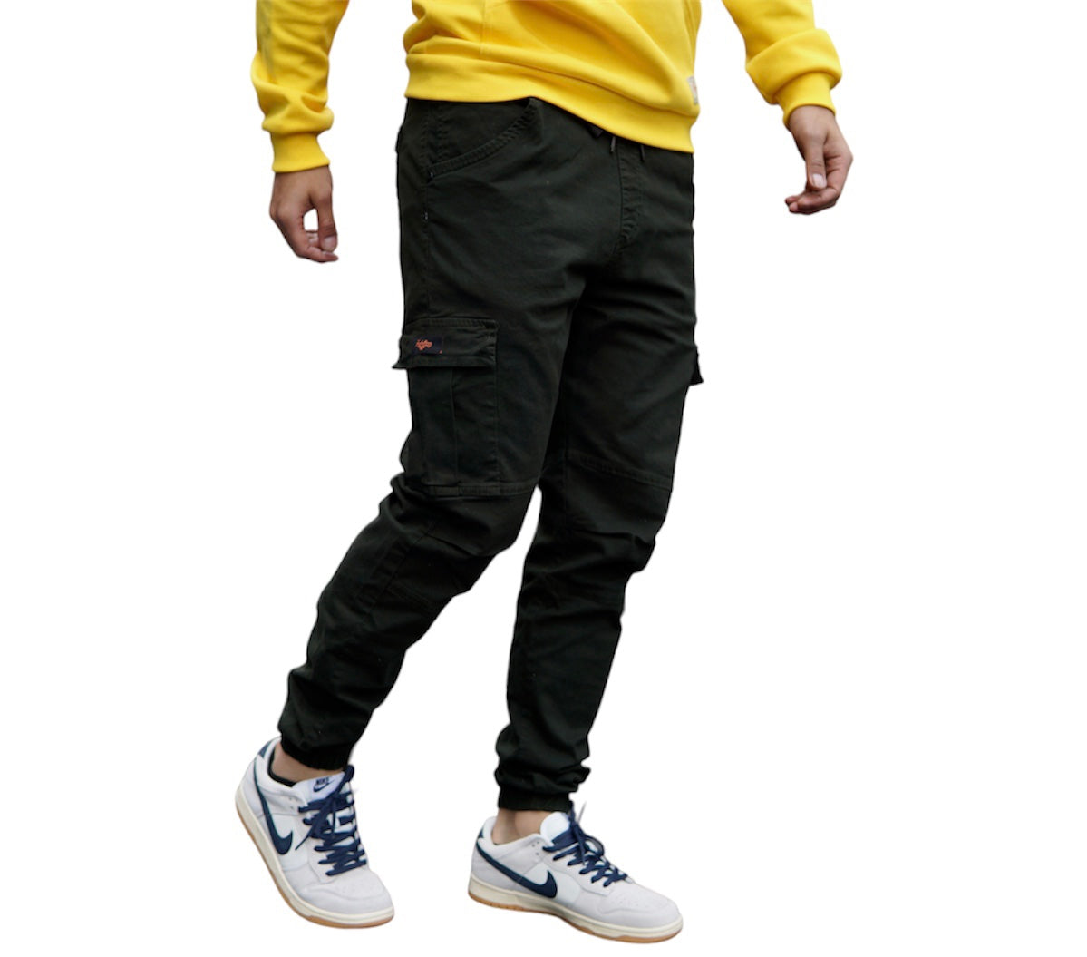 Jogger Cargo Drill Verde Militar para Hombre