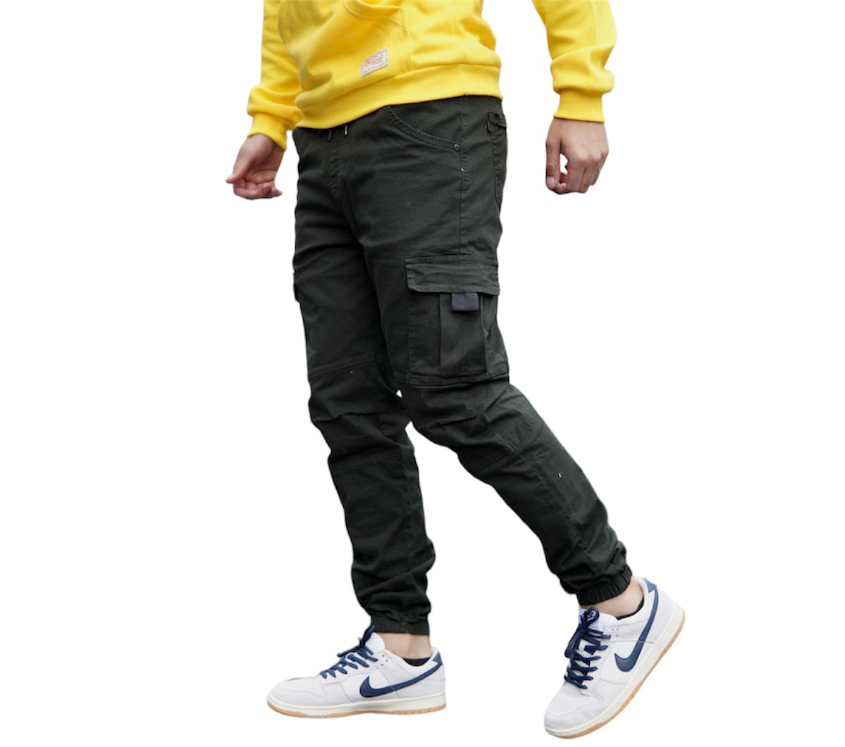 Jogger Cargo Drill Verde Militar para Hombre