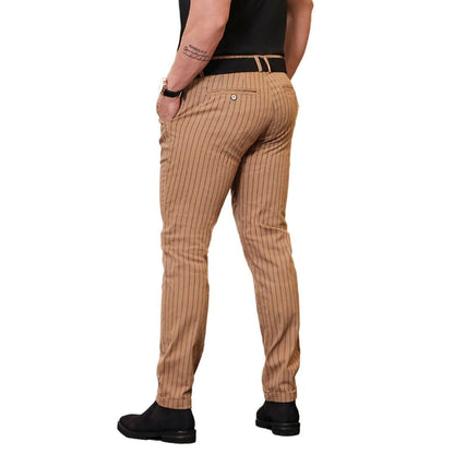 Drill a Rayas Skinny Ocre para Hombre