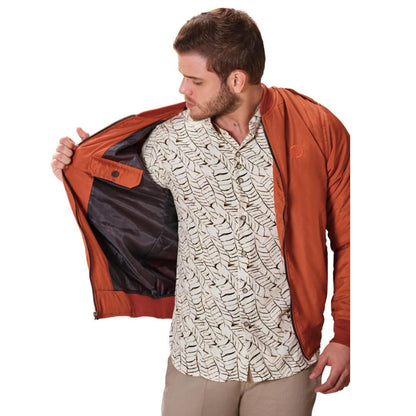 Chaqueta Bomber Chocolate para Hombre