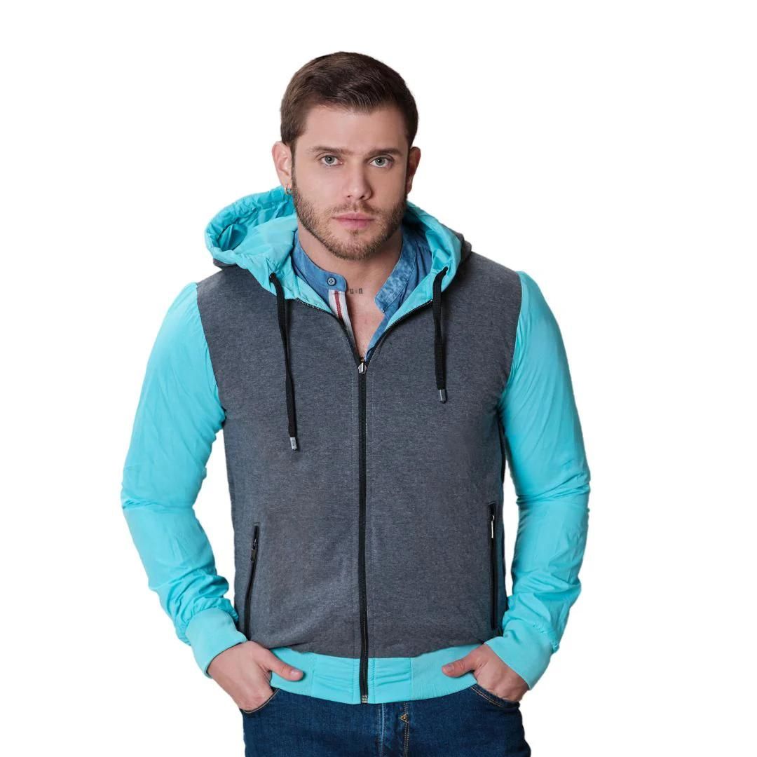 Chaqueta con Capota Doble Faz Azul para Hombre