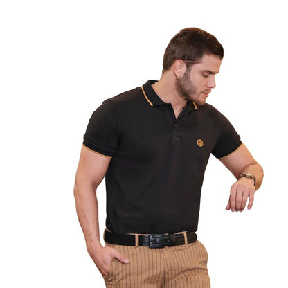 Polo Clásica Negro de Hombre