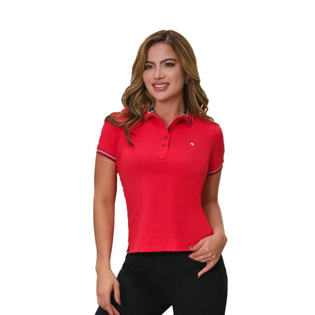 Polo Clásico Rojo para Mujer