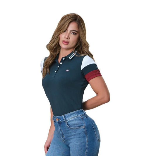 Polo Clásico Verde para Mujer